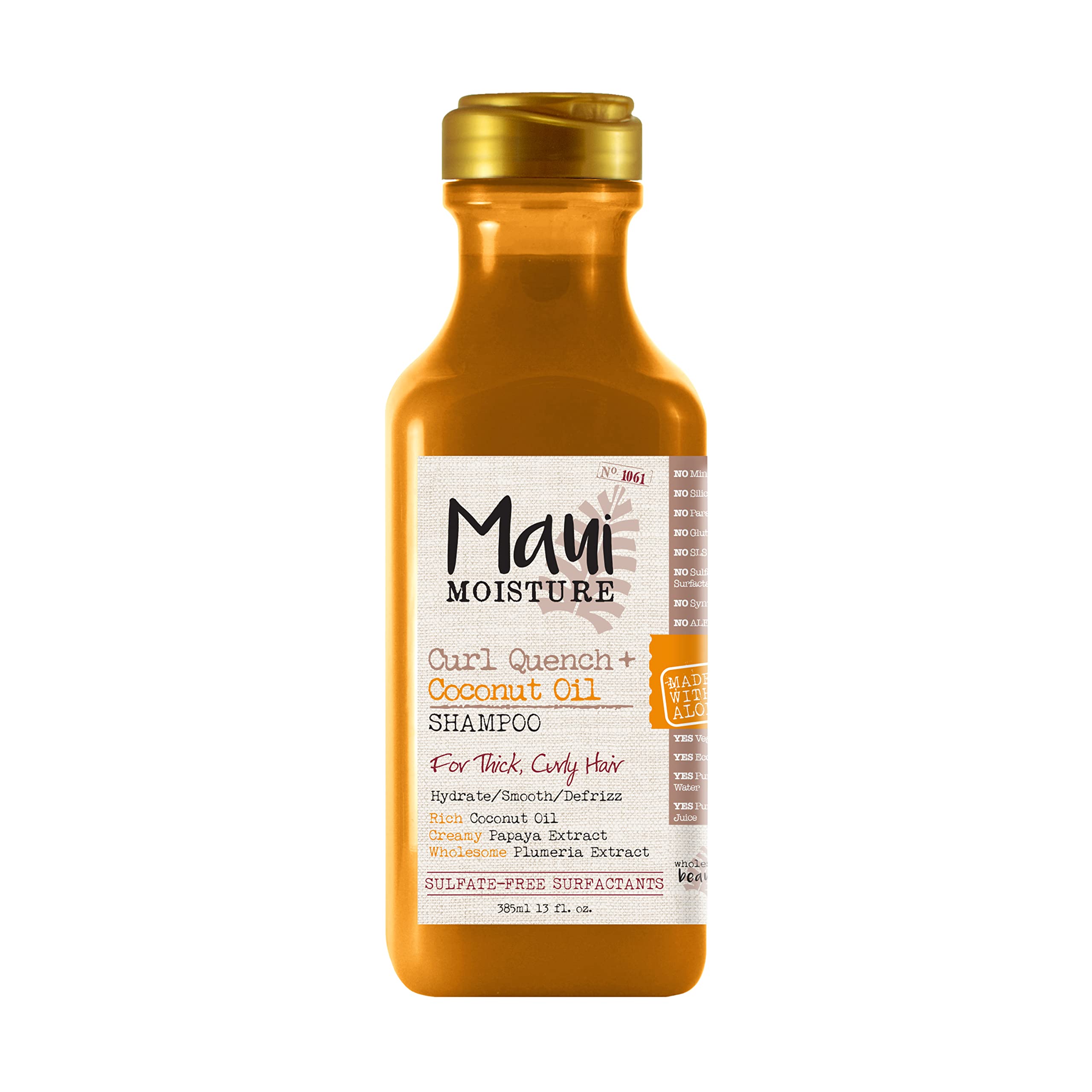 شامپو قهوه ای شامپو مائویی مدل COCONUT OIL مناسب موهای مجعد و ضخیم MAUI CURL QUENCH COCONUT OIL SHAMPOO FOR THICK CURLY HAIR - Image 1