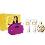 ست هدیه ادکلن زنانه ورساچه اروس طلایی (عطر 100 میل ،بادی لوشن 100 میل ،شاور ژل 100 میل) Versace Eros Pour Femme