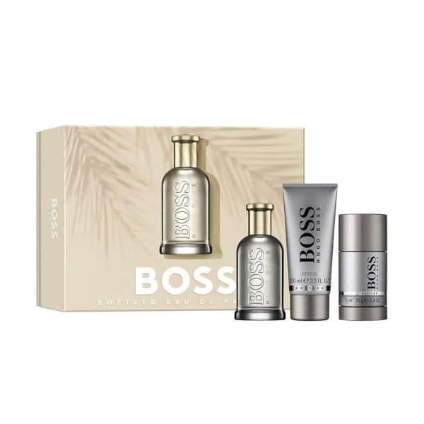 ست هدیه ادکلن مردانه هوگو باس باس باتلد(عطر 100 میل ، شاور ژل 100 میل ، استیک ضد تعریق 75 میل) Boss Bottled Set Eau de Parfum for Men HUGO BOSS
