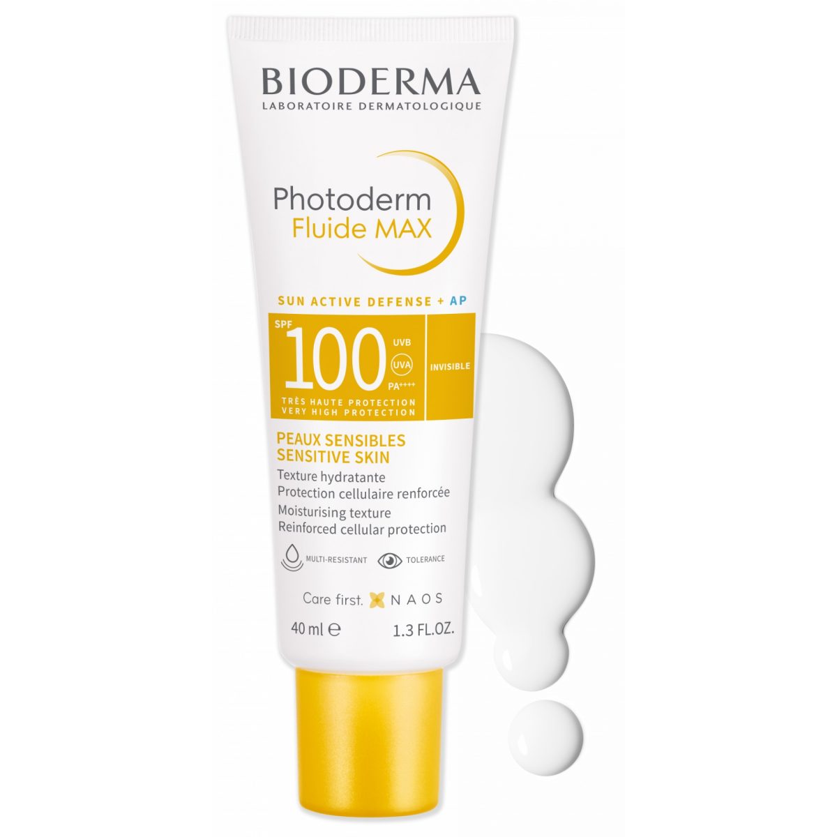 ضد آفتاب فوتودرم فلویید مکس SPF100 بی رنگ بایودرما Bioderma Photoderm Fluide MAX - Image 1