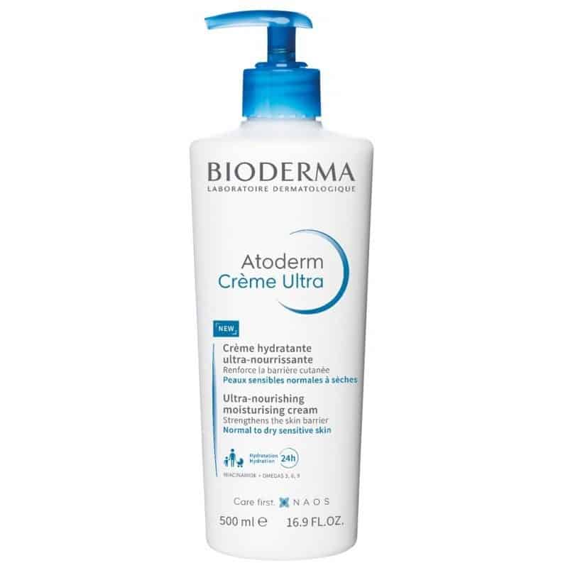 bioderma-atoderm-creme-ultra-ultra-nourishing-moisturising-cream-500ml کرم مرطوب کننده پمپی بایودرما مدل اتودرم 500 میل - Image 1