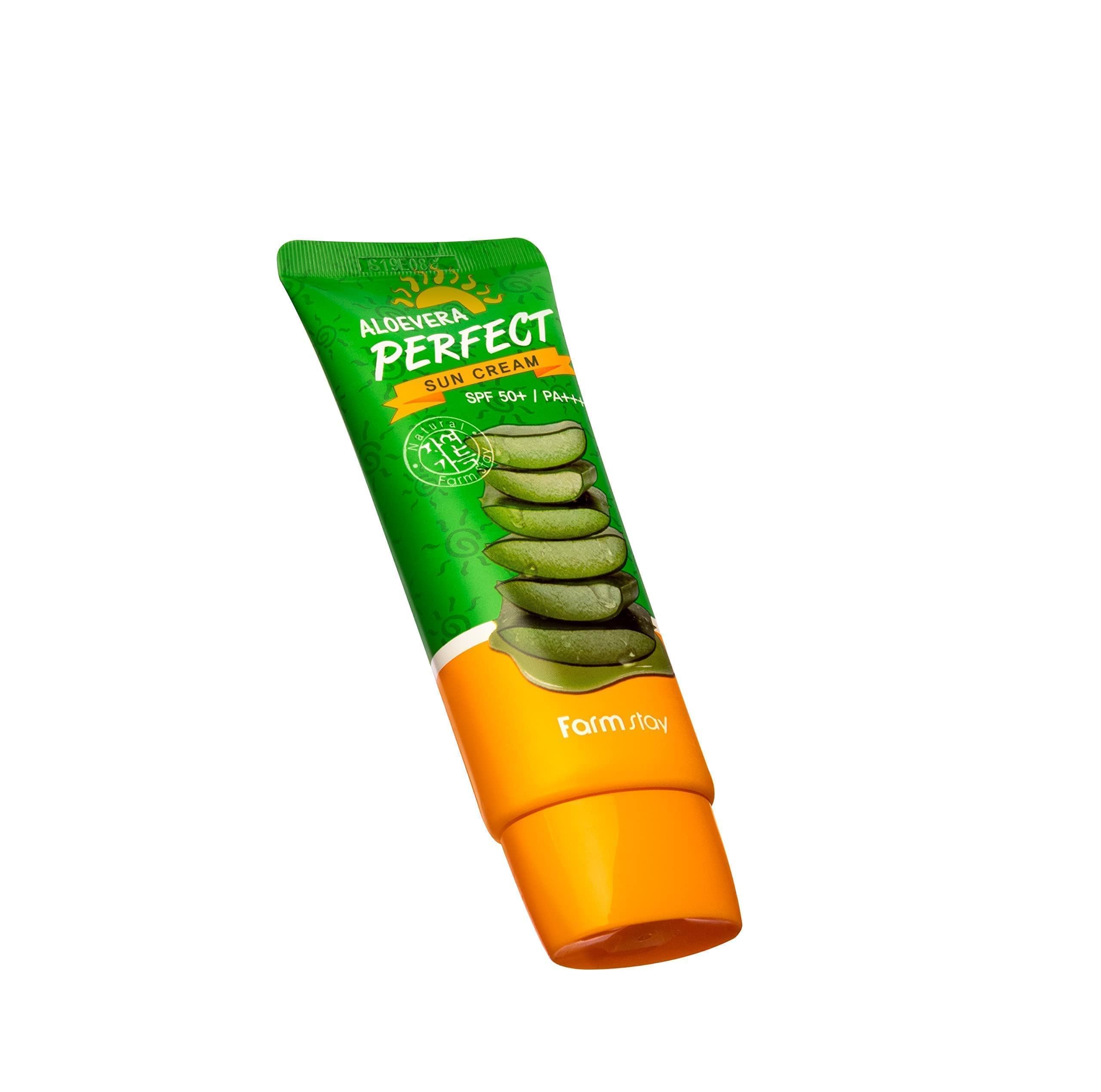Version 1.0.0 کرم ضد آفتاب فارم استی مدل ALOE VERA PERFECT حاوی آلوئه ورا SPF50 وزن 70 گرم FARM STAY ALOEVERA PERFECT SUN CREAM SPF50 - Image 4