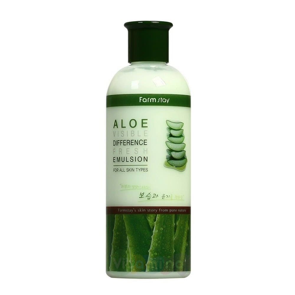 farmstay-osvezhayushhaya-jemulsiya-s-jekstraktom-aloje-aloe-visible-difference-fresh-emulsion-350-ml امولسیون صورت فارم استی با عصاره آلوئه ورا 350 میل - Image 1