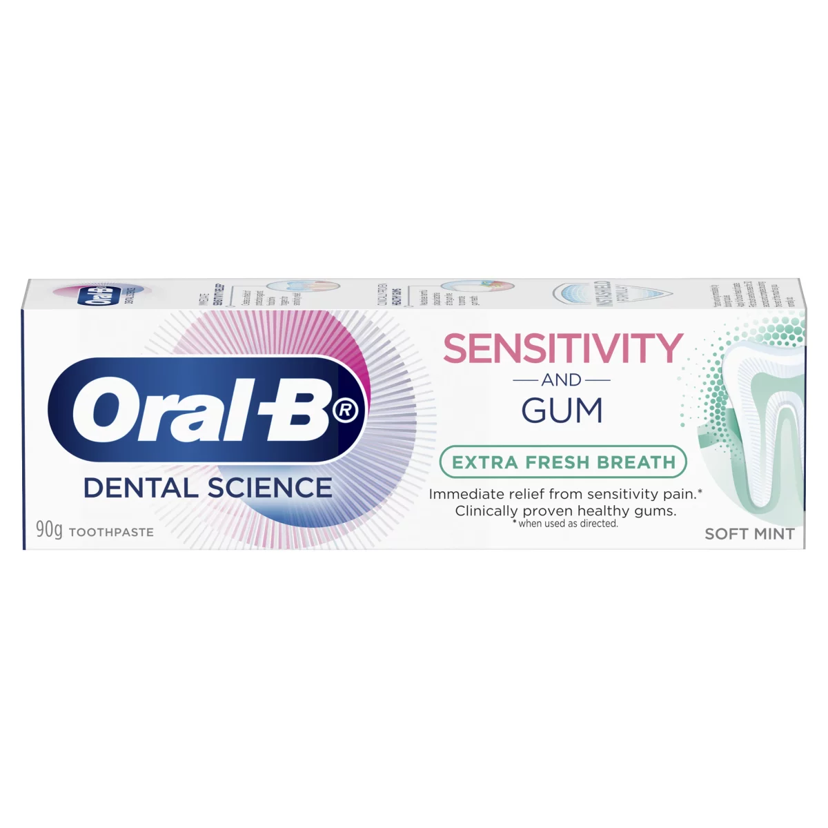 خمیر دندان ضدحساسیت لثه و دندان اورال بی 90 گرم Oral-B Sensitivity and Gum - Image 1