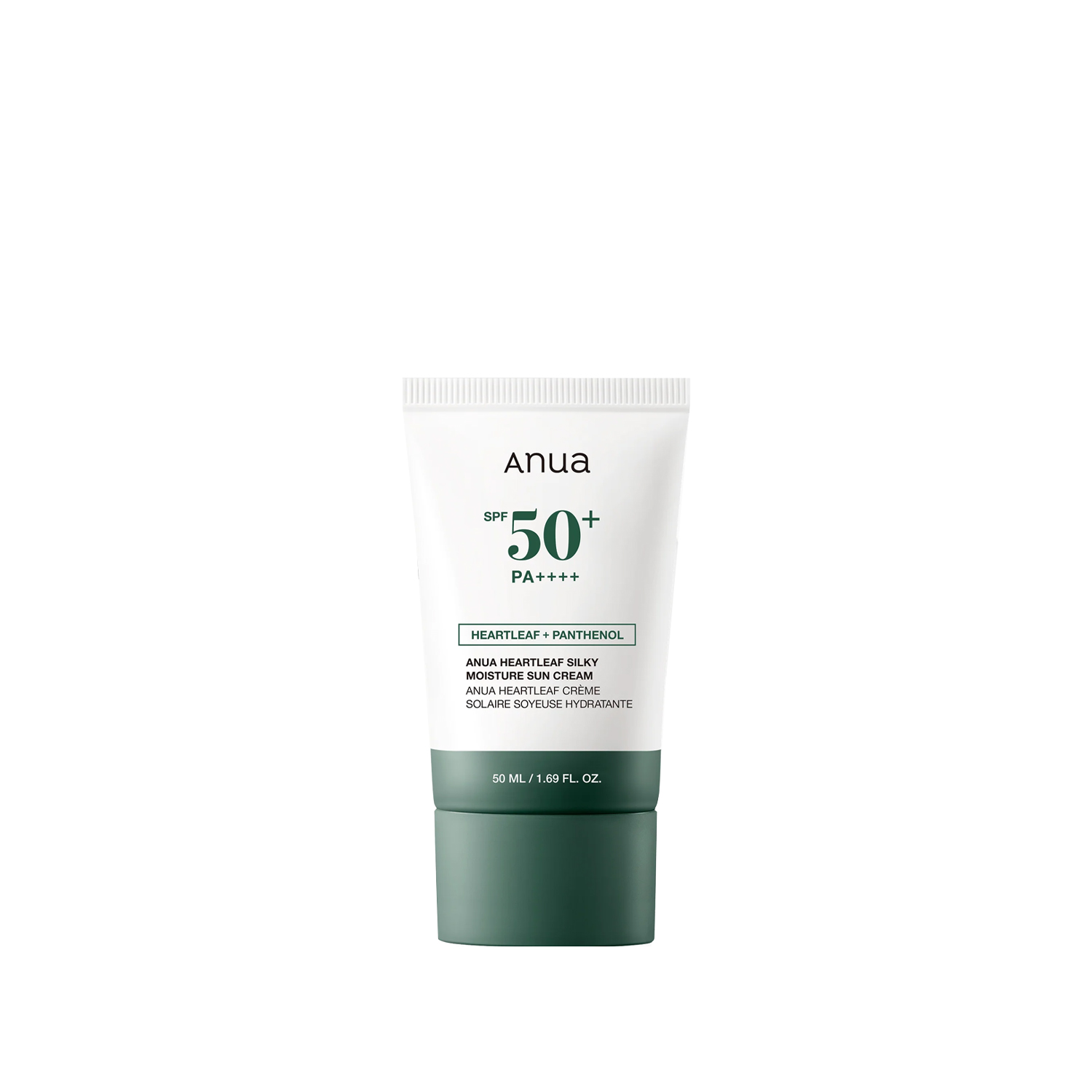 sun (1) ضد آفتاب مرطوب کننده و تسکین دهنده آنوا ANUA Heartleaf Silky Moisture Sun Cream 50ml - Image 1