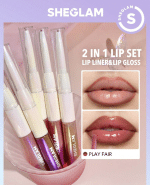 خط لب و لیپ گلاس دو طرفه شیگلم در 5 رنگ SHEGLAM Lip Rules - Image 4