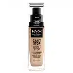 کرم پودر مات و فول کاور وانیلا نیکس مدل CAN’T STOP nyx professional makeup can't stop won't stop 24 hour foundation