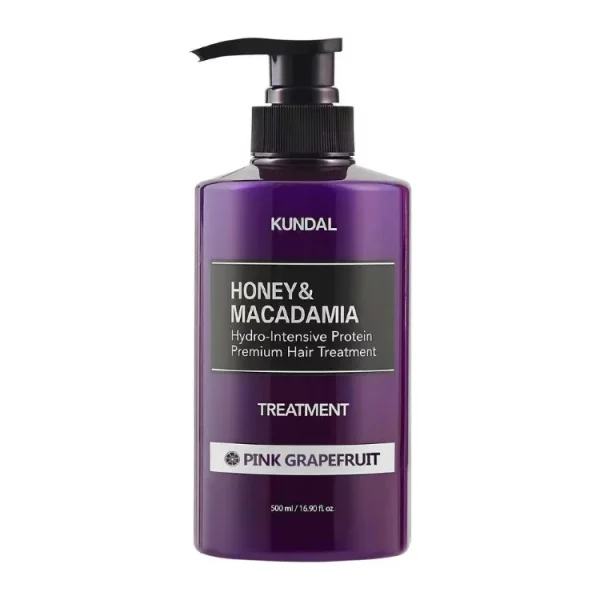 پروتئین ماکادمیا کوندال عصاره گریپ فروت Kundal Honey & Macadamia Hair Treatment - Pink Grapefruit 500ml
