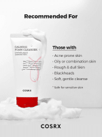 فوم سالیسیلیک اسید و سنتلا کوزارکسCOSRX Calming Foam Cleanser  150ml - Image 2