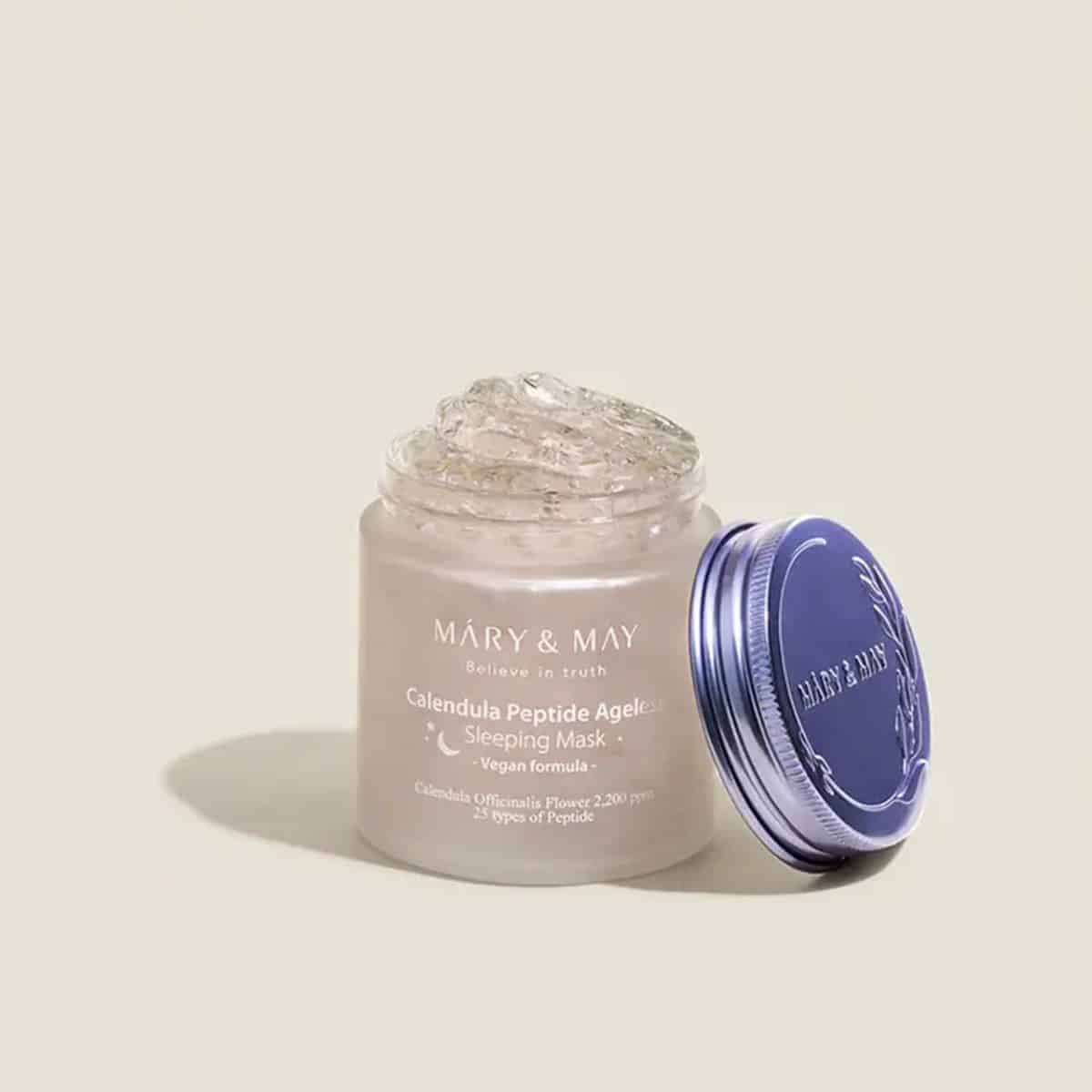 ماسک خواب جوانساز تسکین دهنده پپتید عصاره کالاندولا مری اند می Mary & May Calendula Peptide Ageless Sleeping Mask - Image 5
