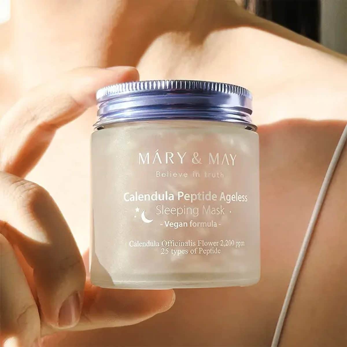 ماسک خواب جوانساز تسکین دهنده پپتید عصاره کالاندولا مری اند می Mary & May Calendula Peptide Ageless Sleeping Mask - Image 2