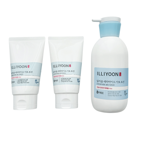 پک 3 عددی لوشن آبرسان و مرطوب کننده و بازسازی کننده حاوی سراماید ایلیون ILLiYOON Ceramide Ato Lotion