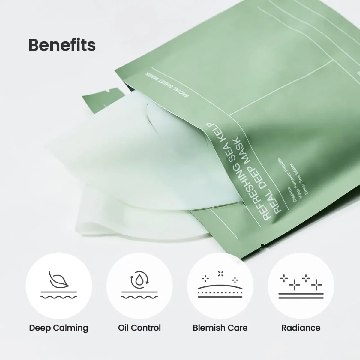 ماسک جلبک دریایی بایودنس (جدا شده از پک) تسکین دهنده و کنترل چربی پوست BIODANCE Refreshing Sea kelp Real Deep Mask - Image 4