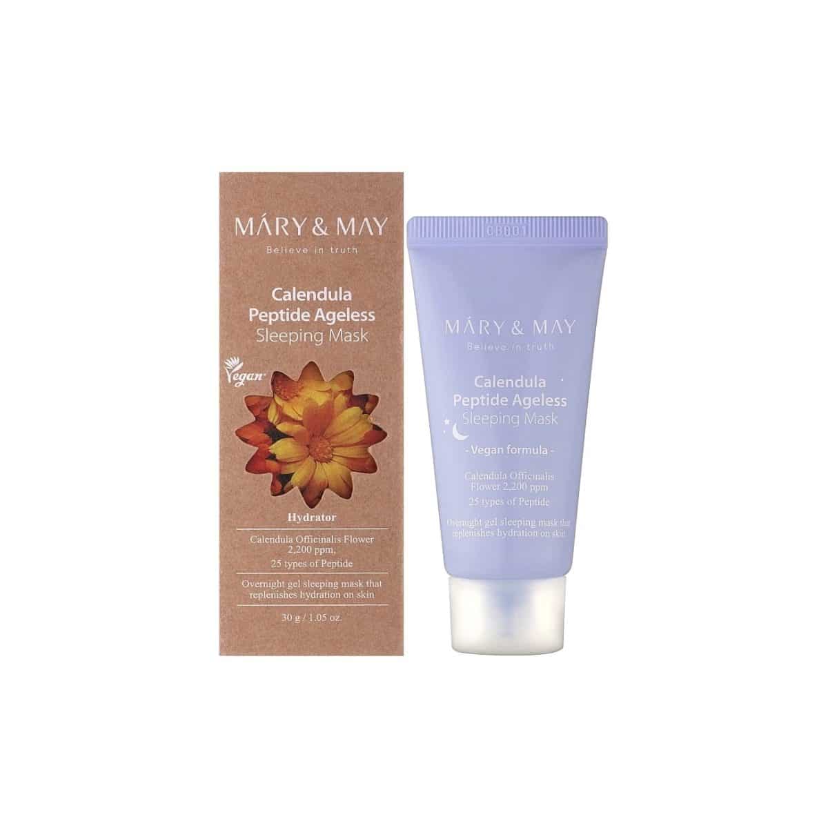 ماسک خواب مری اند می پپتید کالاندولا MARY & MAY Calendula Peptide Ageless Sleeping Mask 30g - Image 1