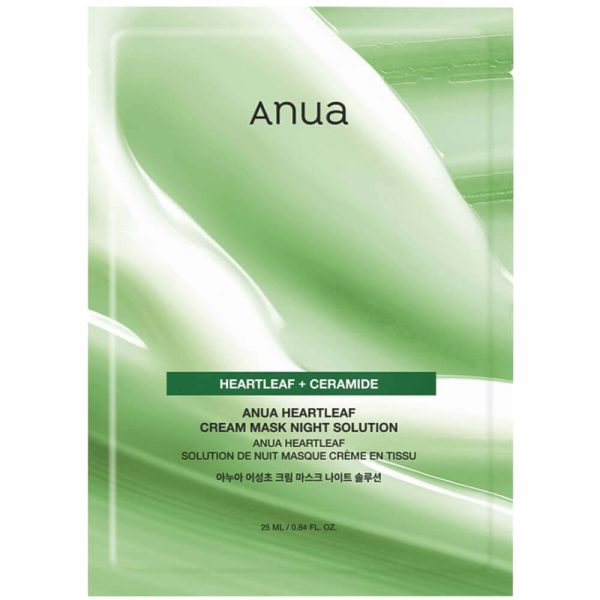 ماسک کرمی ورقه ای شب آنوا تسکین دهنده ANUA Heartleaf Cream Mask Night Solution