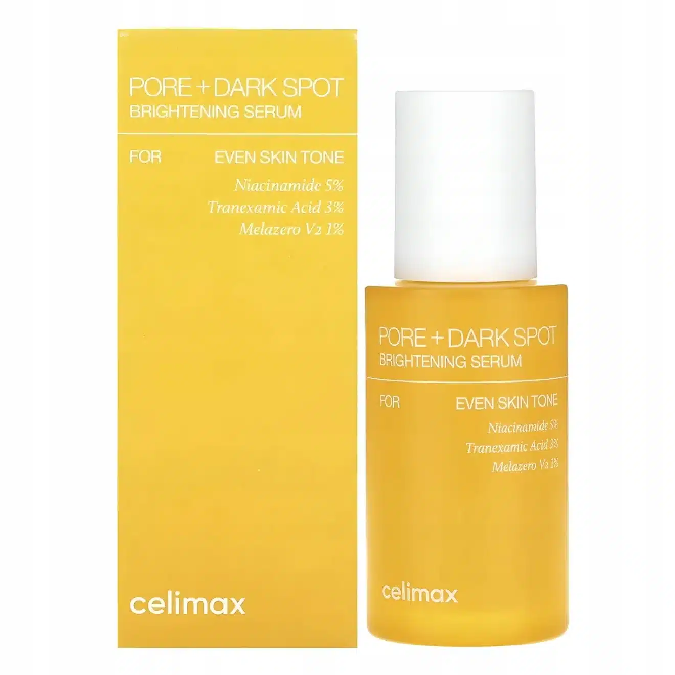Celimax-Pore-Dark-Spot-Brightening-Serum-Rozjasniajace-serum-do-twarzy-30ml_11zon سرم سلیمکس روشن کننده منافذ و لکه های تیره 30 میل Celimax Pore+Dark Spot Brightening Serum - Image 2
