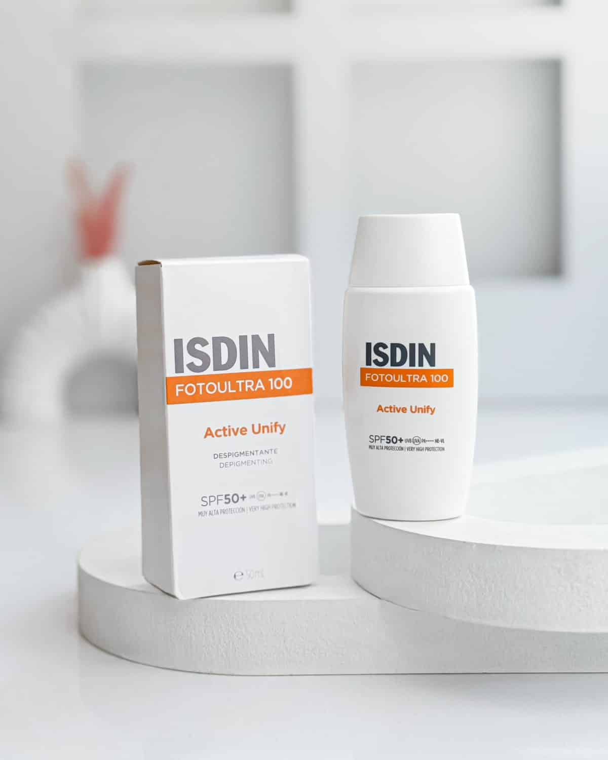 ضدافتاب ایزدین Isdin مدل اکتیو یونیفای بی رنگ 50 میل Active Unify ضد لک SPF 50 - Image 2