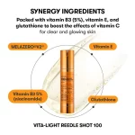 سرم ضد لک و روشن کننده ویتالایت ریدل شات 300 وی تی کازمتیک VT Cosmetic Vita-Light Reedle Shot Capsule 300 50ml Daily Brightening Cycle - Image 2