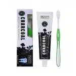 خمیر دندال زغال Charcoal حجم 100 میل و مسواک Whitening Toothpaste with Active Charcoal + Brush, Beauty Formulas - Image 2
