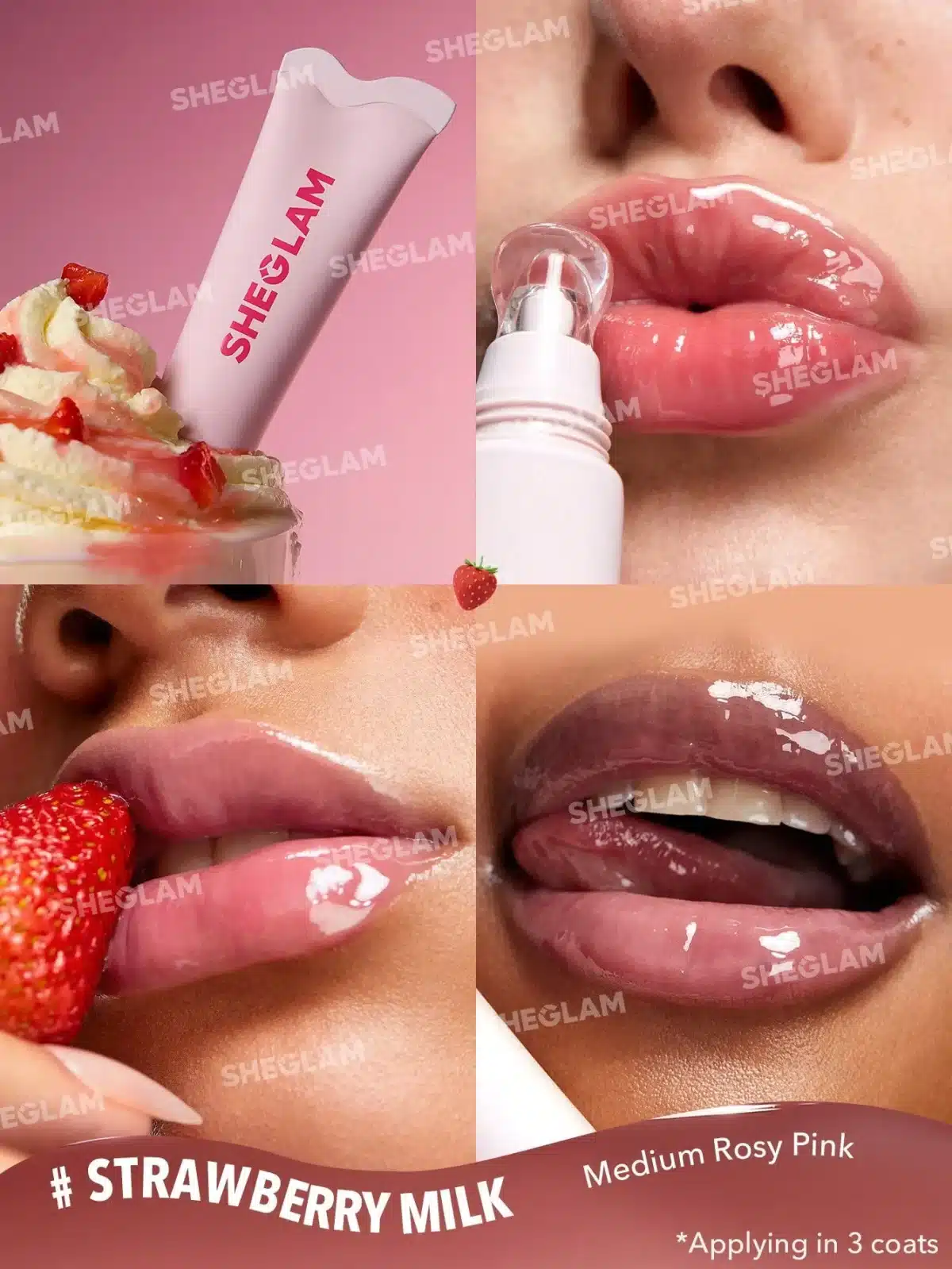 رژلب مایع شیگلم مرطوب کننده کریستالی تیوپی Sheglam Crystal Glaze Moisturizing Lip - Image 6