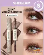 ریمل دو سر شیگلم رنگ قهوه ای SHEGLAM ALL-IN-ONE VOLUME & LENGTH MASCARA - WATERPROOF MACCHIATO - 4 g × 2 - Image 3