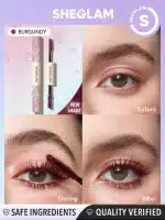 ریمل زرشکی (بورگاندی) دو سر شیگلم حجم دهنده و بلند کننده مدل sheglam _ All In One - Image 2