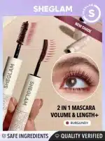 ریمل زرشکی (بورگاندی) دو سر شیگلم حجم دهنده و بلند کننده مدل sheglam _ All In One - Image 3
