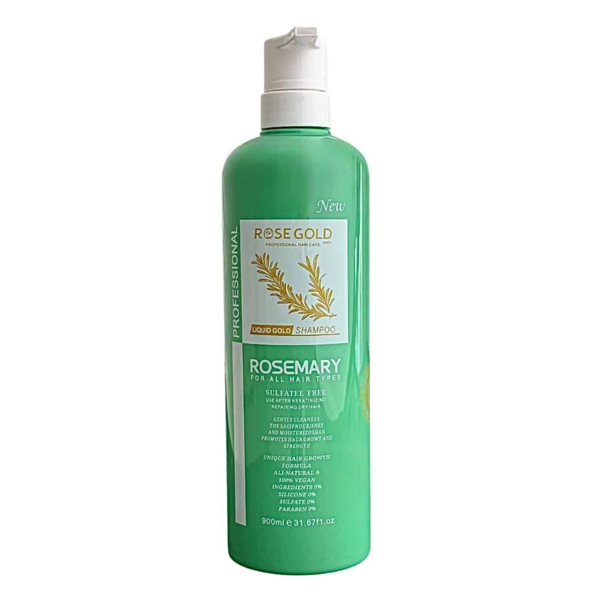 شامپو ضد ریزش رزماری رزگلد بدون سولفات 900 میل Rose Gold Rosemary Shampoo - Image 1