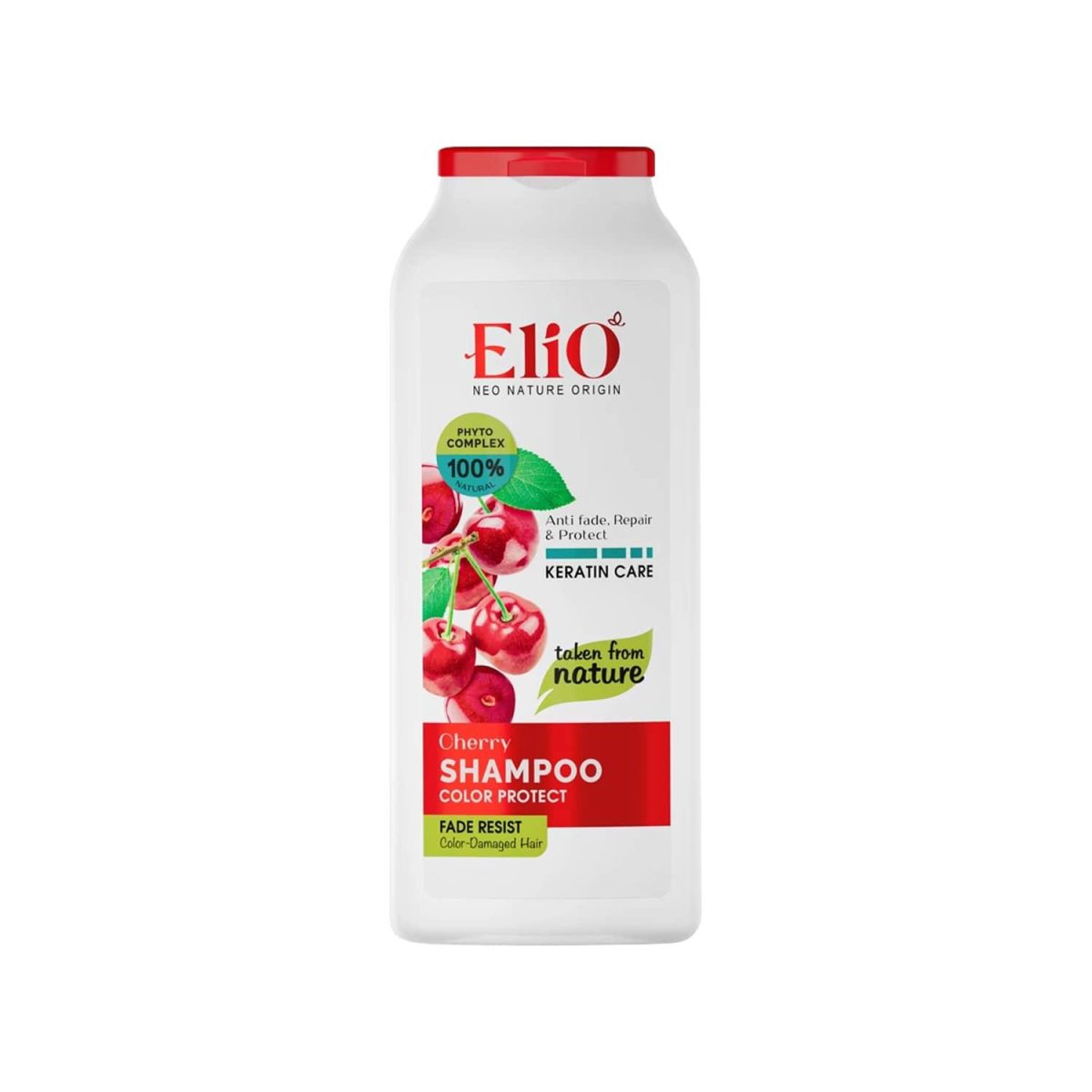 شامپو موهای رنگ شده گیلاس الیو Elio cherry color protect shampoo - Image 1