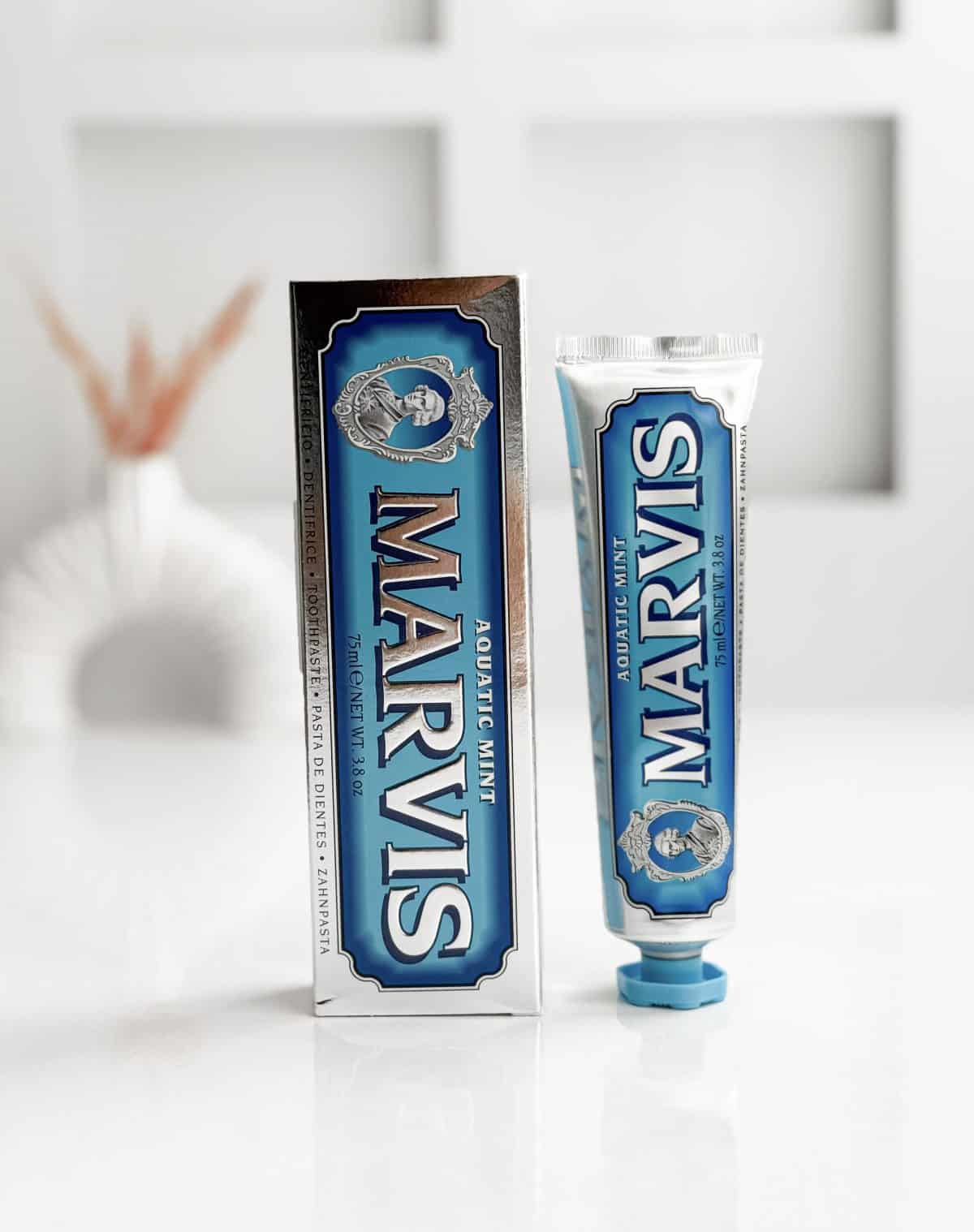 خمیر دندان نعناع دریایی مدل آکواتیک مارویس 75 میل Marvis Aquatic Mint - Image 2