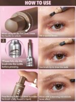 هاشور ابرو شیگلم 8 رنگ متنوع SHEGLAM Brow-Fection Angled Brush & Dip - Image 5