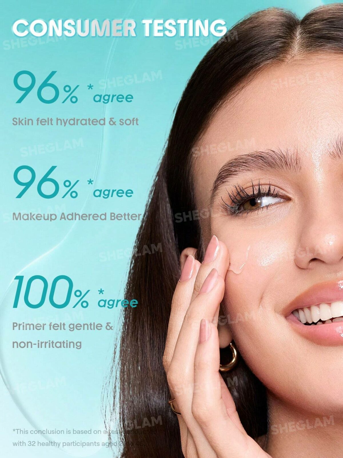 ژل پرایمر کاسه ای آبرسان 24 ساعته شیگلم حجم 50 گرم SHEGLAM Hydroslime Primer - Image 4