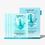 پک ماسک ورقه ای 4 عددی آبرسان و تسکین دهنده شماره 1 نامبوزین Numbuzin No.1 Pantothenic B5 Hyaluronic Active Clear Mask