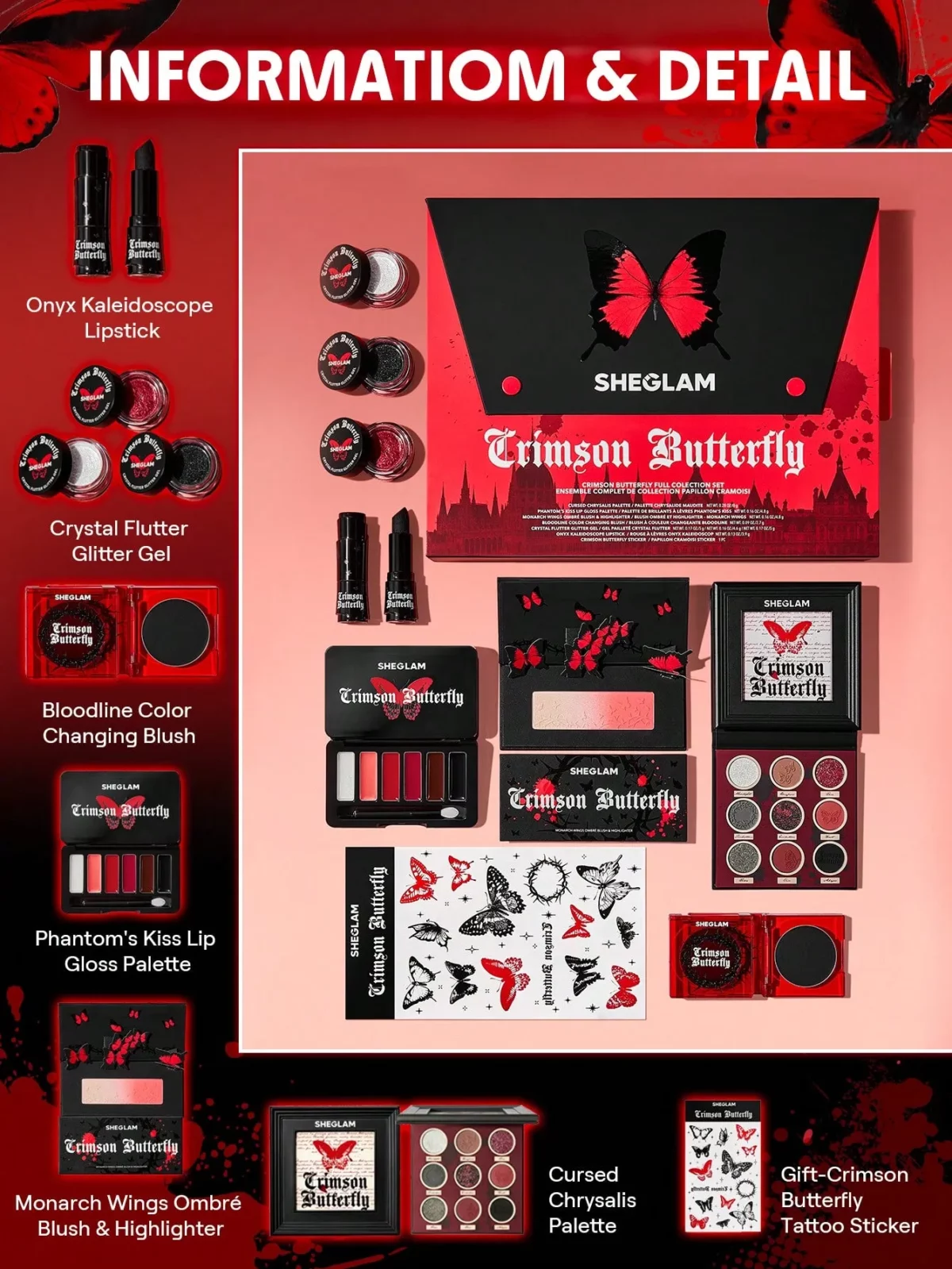 کالکشن آرایشی باتر فلای (پروانه) شیگلم Sheglam Butterfly Full Collection set - Image 4