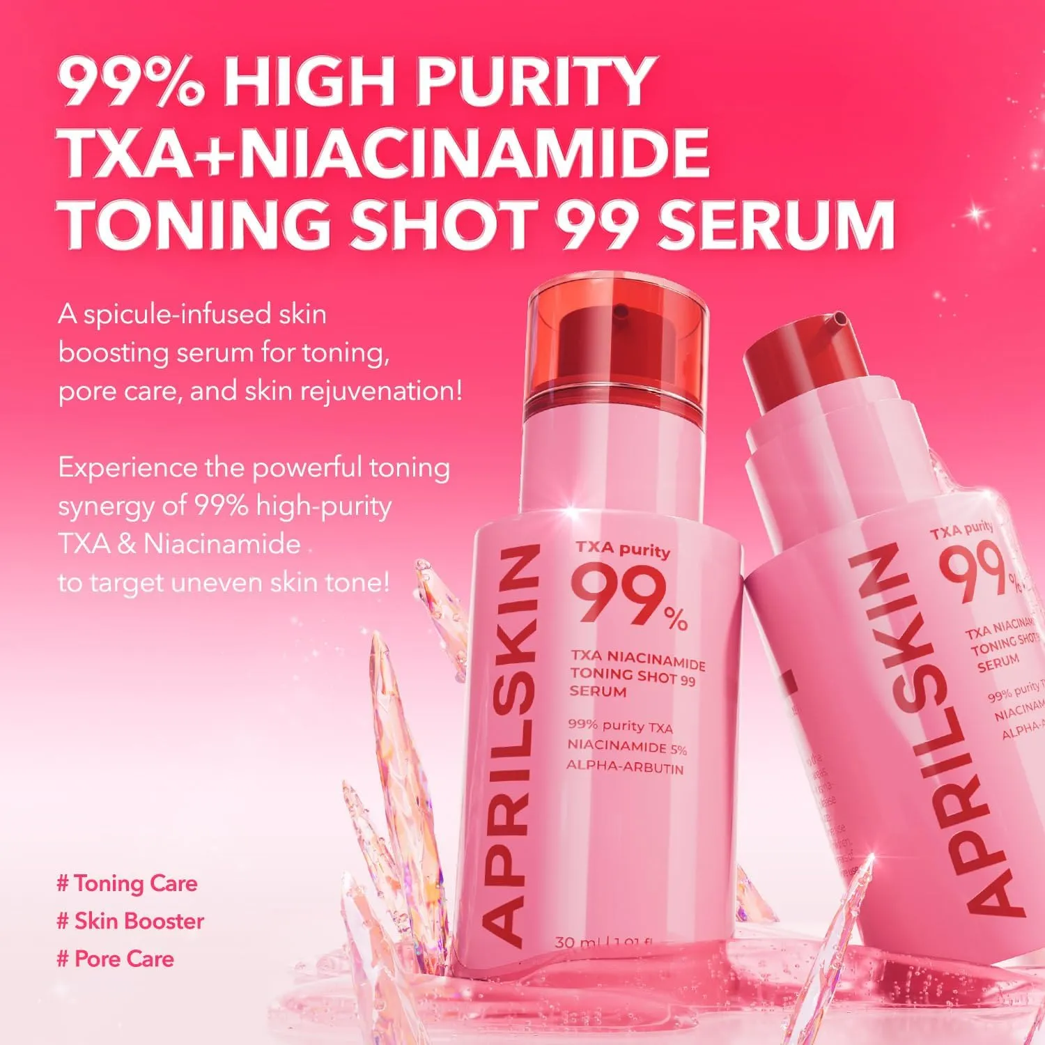 71fzw2lcMVL._AC_SL1500__11zon سرم تونینگ شات 99 نیاسینامید و TXA آپریل اسکین APRILSKIN TXA Niacinamide Toning Shot 99 Serum - Image 3