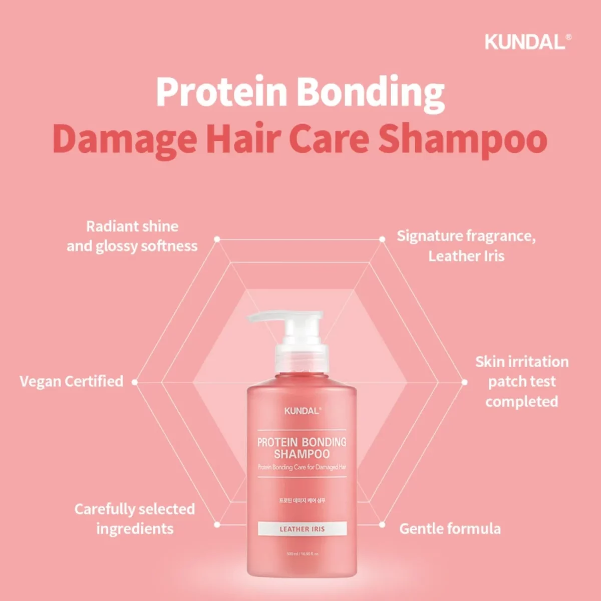 شامپو باندینگ پروتئین کوندال 500 میل Kundal Protein Bonding 500ml LEATHER IRIS - Image 2