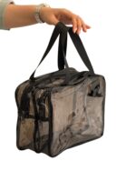 کیف لوازم آرایشی طلقی شیشه ای مشکی - Image 2