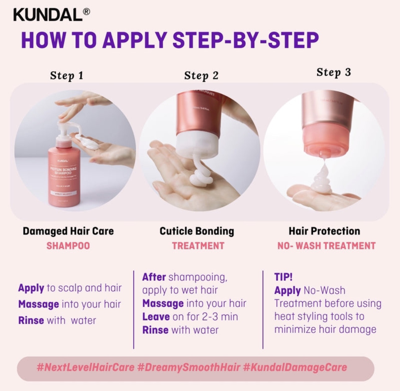 Screenshot پروتئین کوندال ویولت موگه 250 میل Intensive Protein Bonding Care for Silky & Shiny Hair - Image 4