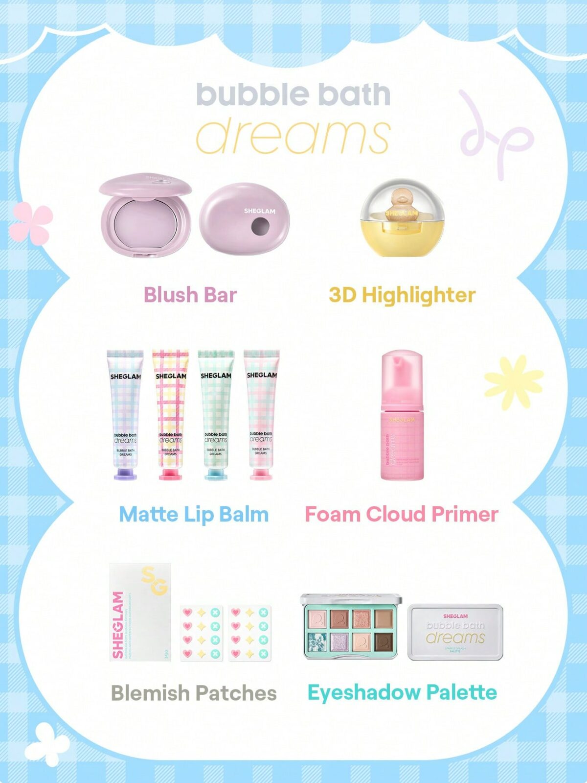 پک بابل بث دریمز شیگلم - Bubble bath dreams full collection set sheglam - Image 2