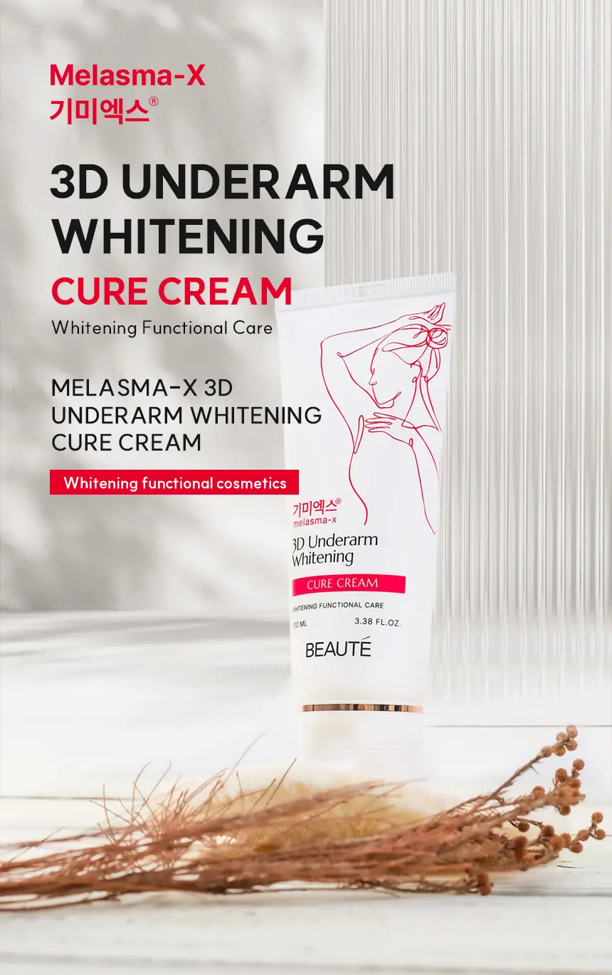 underarm-whitening-cream کرم سفید کننده زیر بغل سه بعدی بیوتی Beaute 3D Underarm Whitening Cure Cream 100m l - Image 3
