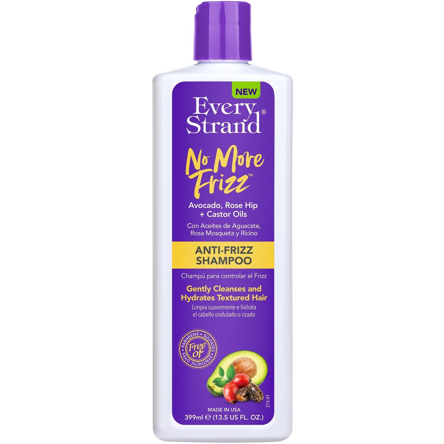 Every-Strand-no-more-frizz-shampoo-1 شامپو ضد وز موی اوری استرند 399 میل تقویت، آبرسانی و رفع وز مو - Image 1