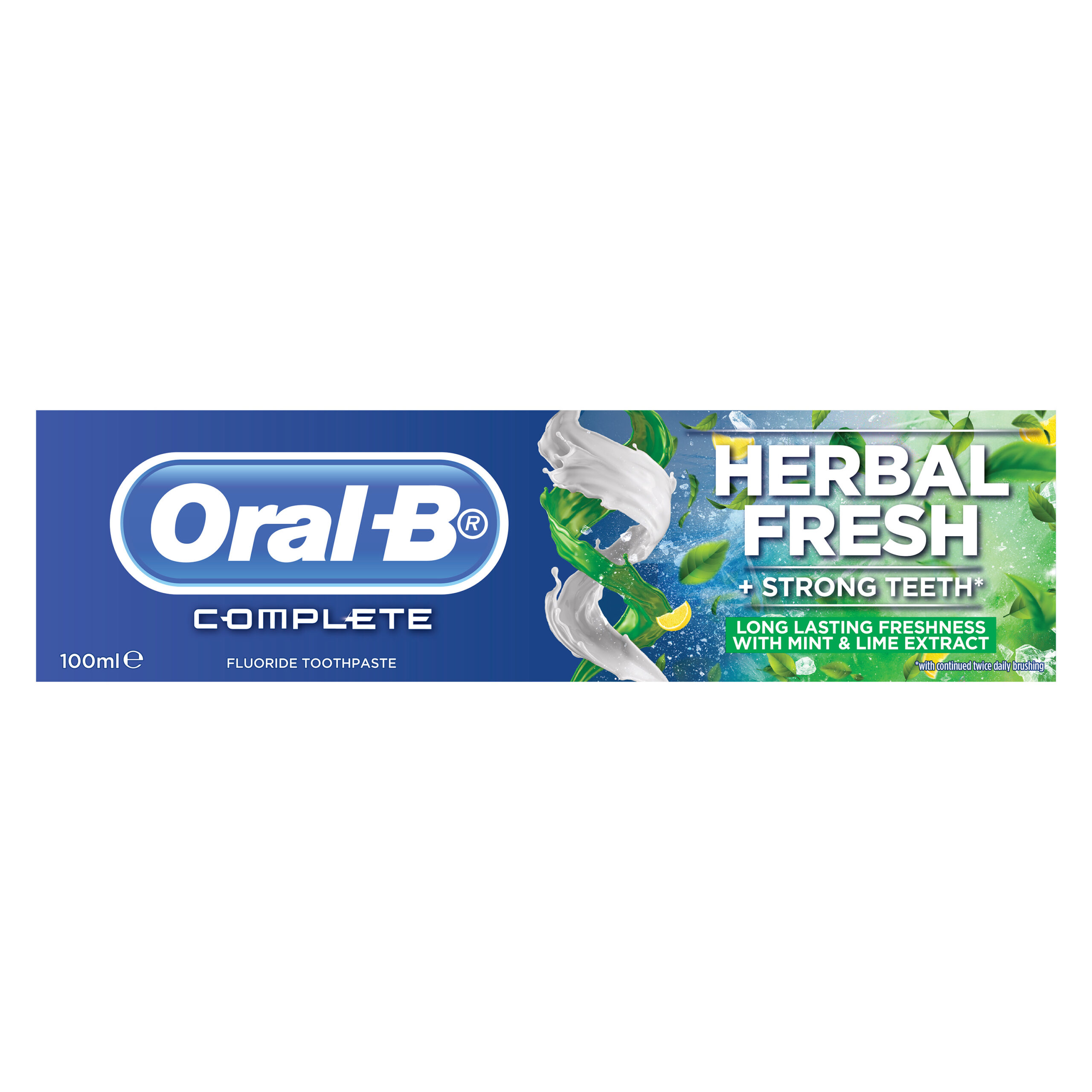 OB_Complete_Herbal_Fresh_ST__100ml_AP_C7N1 خمیردندان اورال بی Oral-B اورجینال مدل Herbal protect (کاملا گیاهی)حجم 100 میل - Image 1