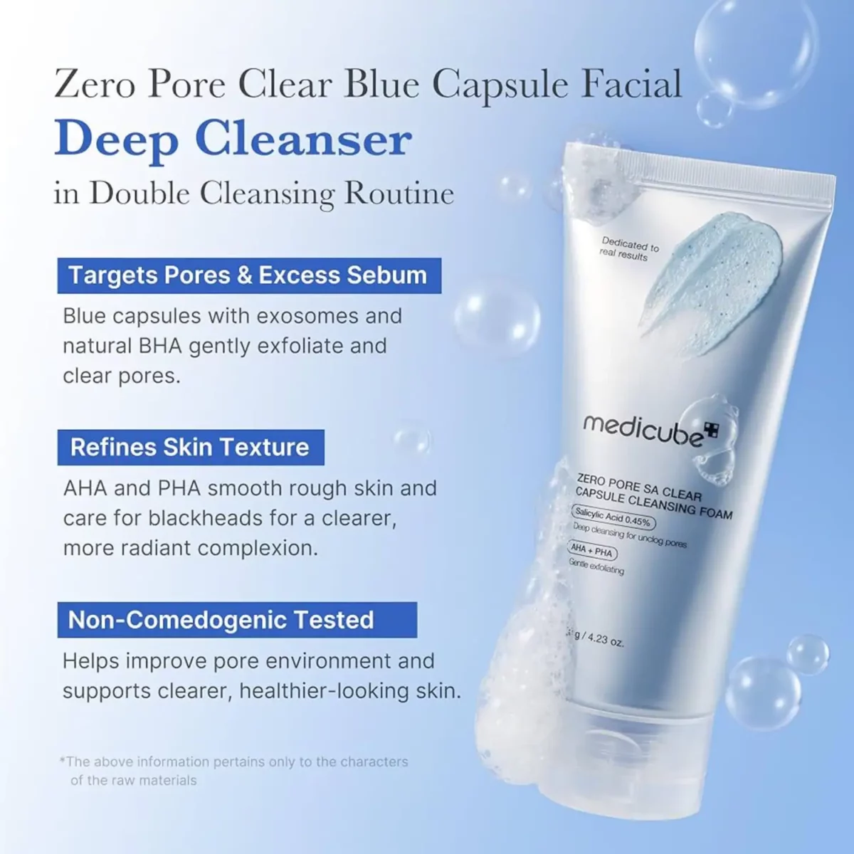 فوم شوینده کپسولی سالیسیلیک اسید مدی کیوب 120 گرم Medicube Zero Pore SA Clear Capsule Cleansing Foam - Image 4