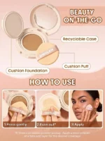 کرم پودر کوشن شیگلم | Sheglam Lock & Go Long-Lasting Cushion Foundation - Image 6