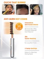 شانه حرارتی ضد وز شیگلم Anti Burn Hot Comb - Image 2