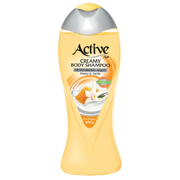 شامپو بدن کرمی اکتیو مدل Vanilla And Honey حجم 400 گرم