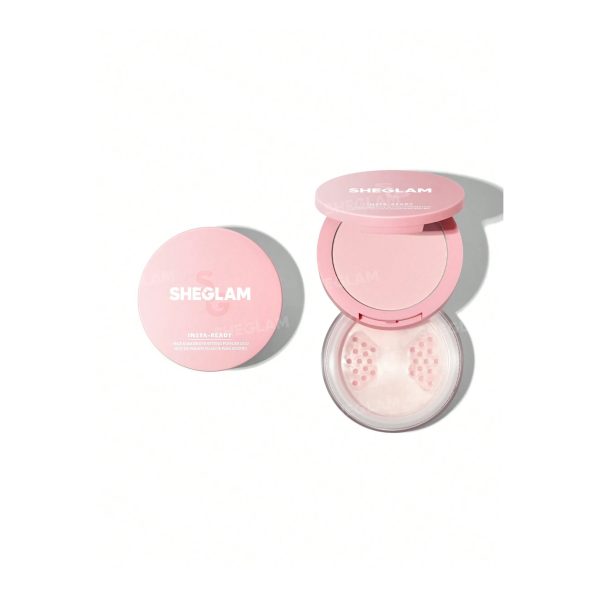 پودر فیکس صورتی دو طبقه شیگلم SHEGLAM INSTA-READY FACE & UNDER EYE SETTING POWDER DUO BUBBLEGUM