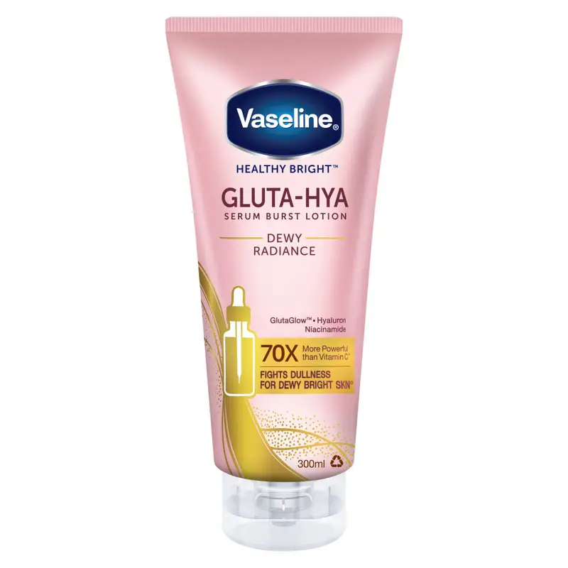 vaseline-gluta-hya-serum-burst-lotion-dewy-radiance-300ml-cosmetic-holic-2-1 لوسیون بدن سرمی وازلین Vaseline مدل GLUTA – HYA Dewy Radiance حجم 300 میل - Image 1