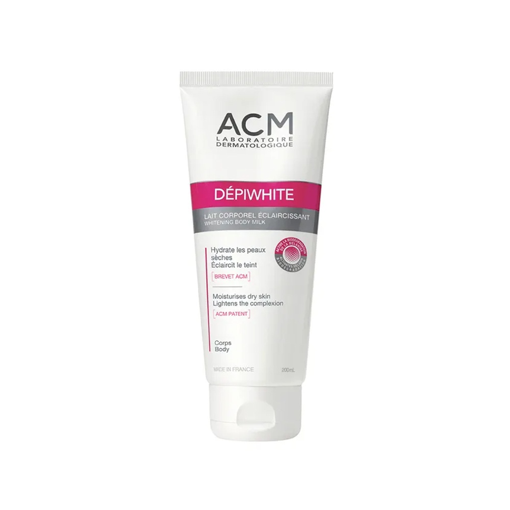 کککک لوسیون روشن کننده بدن ACM دپی وایت ۲۰۰ میل | روشنکننده قوی و ضدلک بدن ای سی ام ACM DEPIWHITE WHITENING BODY MILK 200 ml - Image 1