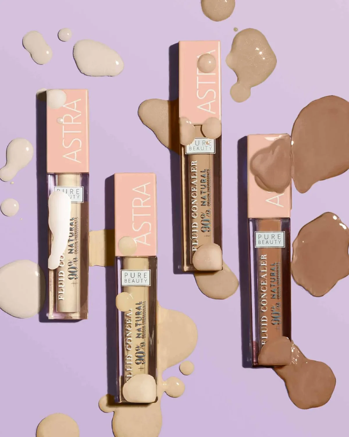 کانسیلر مایع پیور بیوتی آسترا مرطوب کننده و نرم کننده در رنگ بندی مختلف ASTRA MAKE-UP PURE BEAUTY FLUID CONCEALER - Correttore Fluido Naturale - Image 2